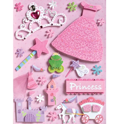 Объемные наклейки от  K&Company - Sparkly sweet princess grand