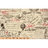 Тканина 100% бавовна - Дирижаблі, кулі і велосипеди, 45x55см