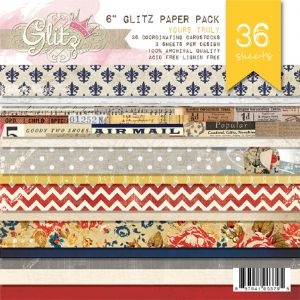 Набор бумаги от Glitz Design - Yours Truly - 15х15 см