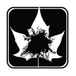 Акриловий штамп "Листочок в квадраті з 1 кляксою"