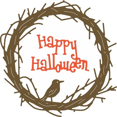 Ножі від Cheery Lynn Designs -Happy Halloween Twiggy Wreath