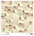 Аркуш паперу для скрапбукінгу від Magnolia - LOVE POSTCARD