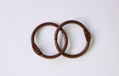 Кольца для альбомов, 2 шт., цвет: темно-коричневый 30 мм SCB 2504530