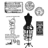 Резиновые штампы от Stampers Anonymous - Tim Holtz - Haberdashery, 6 шт.