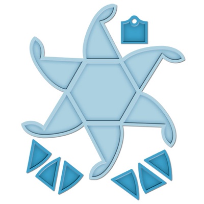 Ніж для вирубки Spellbinders - Hexagon Pinwheel Top Box