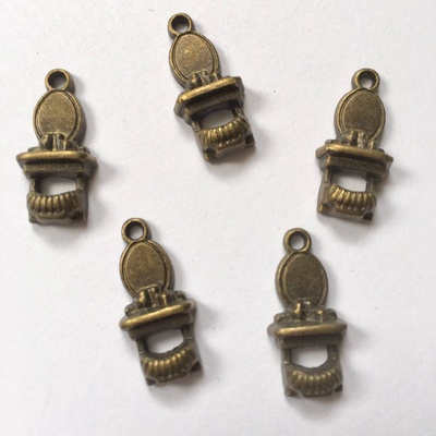 Металева прикраса "Дамський Будуар", 21х10 мм, 1 шт.