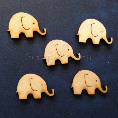 Деревʼяна фігурка WOOD-001 - Слоник, 1 штука