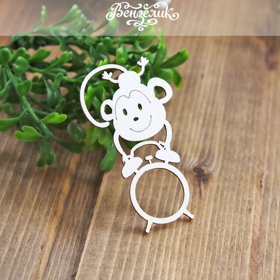 Чипборд від Вензелик - Мавпа, розмір: 33x60 мм