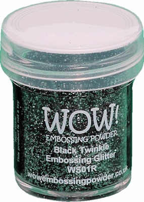 Пудра для эмбоссинга Wow - Black Twinkle - Regular, 15 мл.