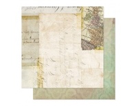 Лист скрапбумаги от Pink Paislee - Hope Chest - Records 12x12 Paper