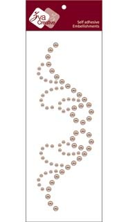 Прикраса зі стразів «Крила», колір Taupe Pearl, розмір упаковки 5,5x15см