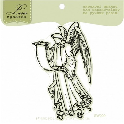 Акриловий штамп Lesia Zgharda ангел SW009, 4,8*7,9