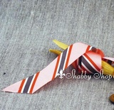 Стрічка American Crafts в рожево-коричневу діагональну смужку, ширина 22мм, 90 см