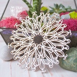 Чипборд ScrapBox - Фоновий круглий чіпборд Сніжинка Hb-059