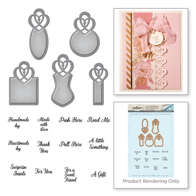 Ножі + штампи від Spellbinders - Paper Grace Vintage Vintage Elegance Becca Graceful Tiny Tag 