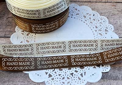 Набор декоративных лент от ScrapBerry's - Hand Made в рамке, 1,5 см, по 2 м