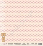 Лист односторонней бумаги от Mona Design - "Я расту" new, коллекция "Моя Малышка", 30,5х30,5 см, плотность 190 гр\м2