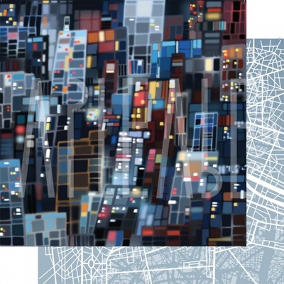 Бумага для скрапбукинга от Артелье - Они большого города, 30,5х30,5 см