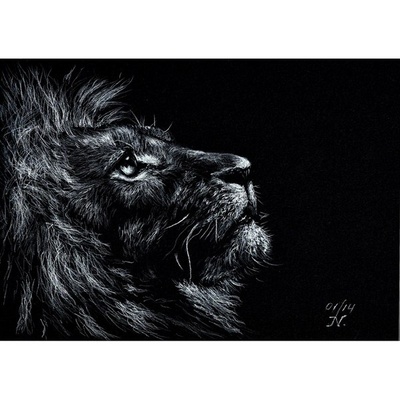 Картон (кардсток) черный, 10 листов, 150 г/м2, А4, ТМ Santi