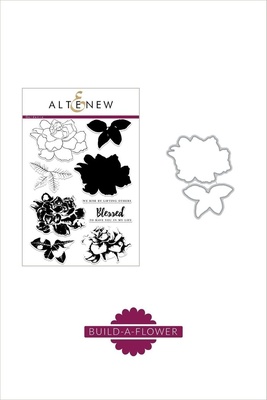 Штампы + Ножи для вырубки от Altenew - Build-A-Flower: Gardenia, 9 штампов + 2 ножа