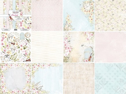 Набір скрап-паперу Orchid song 30,5x30,5см 10 аркушів, ТМ Фабрика Декору