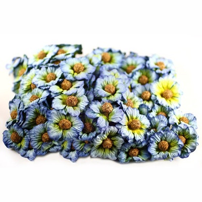 Ромашки, блакитний колір, 6 шт.