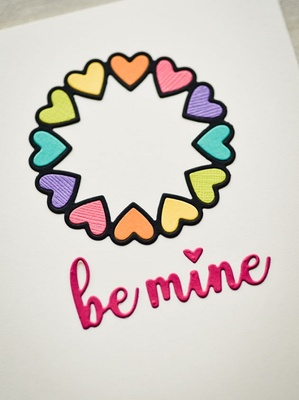 Ніж для вирубки від Poppystamps - Fancy Heart Ring craft die