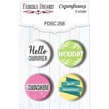 Набір фішок ТМ Фабрика Декору з 4 шт. №258, Summer holiday