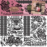 Набір наліпок - висічок HOTP - Enchanted Moments Dazzle, розмір 15,223 см, 100 шт., колір чорний