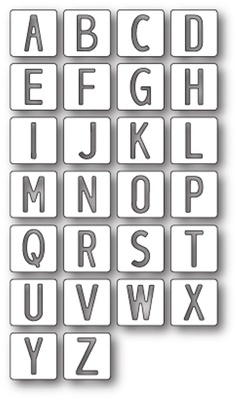 Ножі від Memory Box - Alphabet Tile Letters craft die