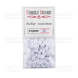 Набор пайеток - 205, размер 8 мм, кружочки, цвет белый, ТМ Фабрика Декора