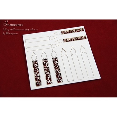 Чипборд Scrapiniec - Innocence - Ажурні свічки