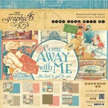ЦЕНА СНИЖЕНА! Набор скрапбумаги Graphic 45 - Come Away With Me - Pad, 30х30 см, двусторонняя, 8 листов