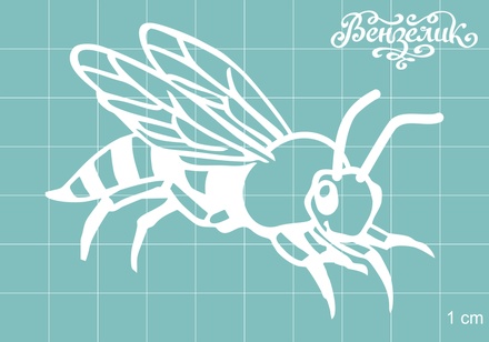 Чипборд від Вензелик - Бджола 01, розмір: 81x60 мм