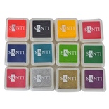 Набор штемпельных подушек, 2.5*2.5см, 12 штук, ТМ Santi