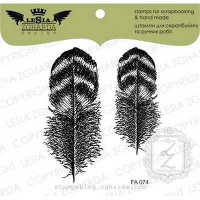 Набор акриловых штампов Lesia Zgharda FA074 Перышки, 2 шт