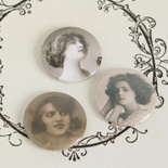 Скрап-значки (фішки). Скрап-значки (фішки). Леді №1, 3 шт. f41