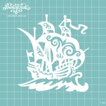 Чипборд від Вензелик - Корабель, розмір: 10,3x11 см