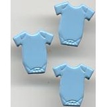 Набір брадсів Eyelet Outlet - Baby Shirt Brads Brads Blue, колір блакитний, 12 штук