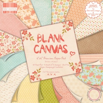 Набор бумаги от First Edition Blank Canvas, 30x30 см, 16 листов