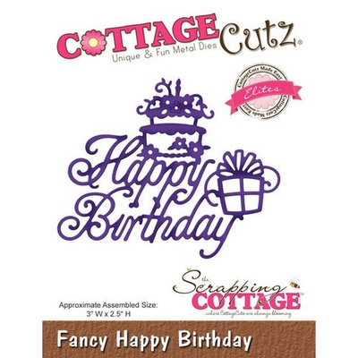Ніж для вирубки CottageCutz - Fancy Happy Birthday