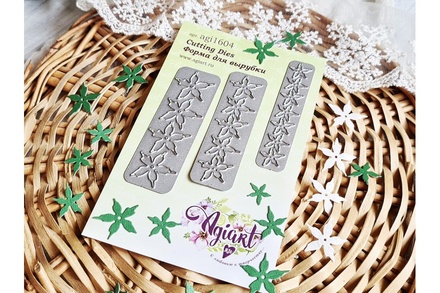 Ножі для вирубки "Сет Чашолисточки мікро" від AgiArt, 80*26 мм, 77*15 мм, 77*22 мм