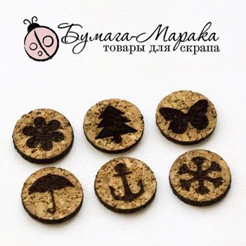 Бінго-фішки з пробки. Набір №2