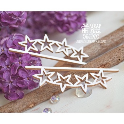 Чипборд ScrapBox - Бордюри із зірками Hw-071