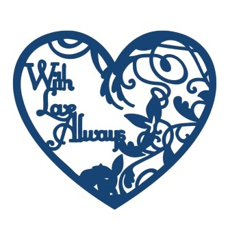 Ніж для вирубки від TatteRed Lace - With love always verse - Серце з любов’ю