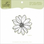 Акриловый штамп Lesia Zgharda FL041b Цветок большой контур, размер4,4x4,5 см