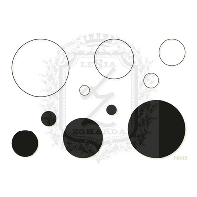 Акриловый штамп Lesia Zgharda N048 Круги и окружности, набор из 10 штампов