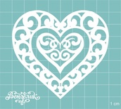 Чипборд від Вензелик - Сердечко 11, розмір: 73x80 мм