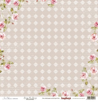 Набор бумаги для скрапбукинга от ScrapBerry's - Цветущий Сад, ENG, 12 листов, 30,5х30,5 см, 190 гр/м, односторняя