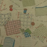 Хлопок Рукодельная шкатулка (Корея) - темный фон, размер:45х55см